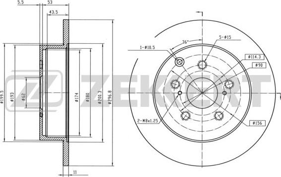 Zekkert BS-5703 - Discofreno autozon.pro