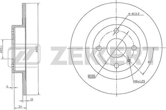 Zekkert BS-5717 - Discofreno autozon.pro