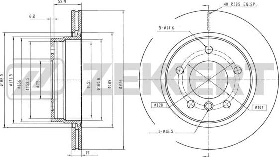 Zekkert BS-5789 - Discofreno autozon.pro