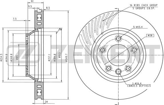 Zekkert BS-5784 - Discofreno autozon.pro