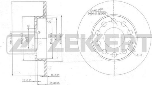 Zekkert BS-5780 - Discofreno autozon.pro