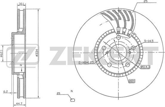 Zekkert BS-5782 - Discofreno autozon.pro