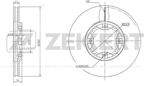 Zekkert BS-5739 - Discofreno autozon.pro