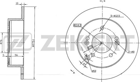 Zekkert BS-5729 - Discofreno autozon.pro