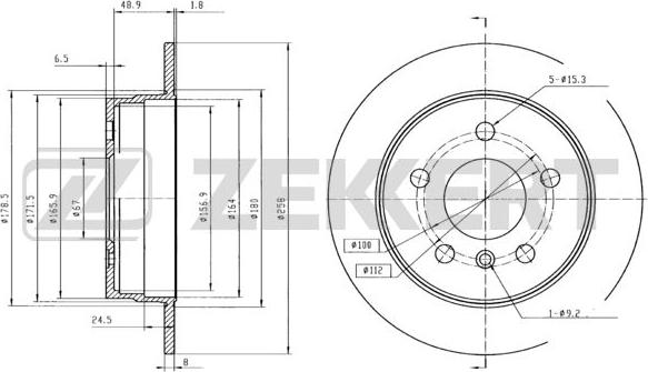 Zekkert BS-5771B - Discofreno autozon.pro