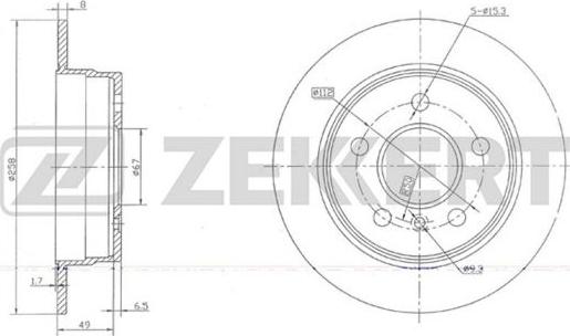 Zekkert BS-5771 - Discofreno autozon.pro