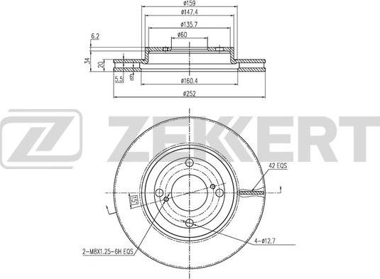 Zekkert BS-6444 - Discofreno autozon.pro