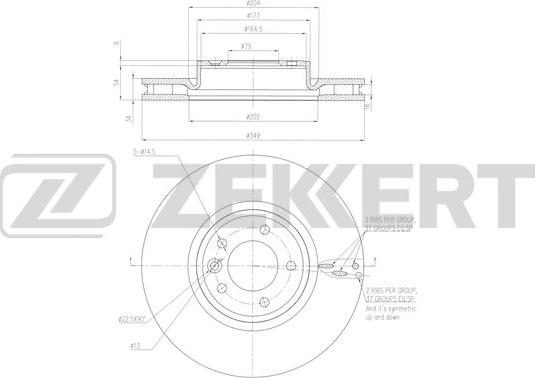 Zekkert BS-6459 - Discofreno autozon.pro