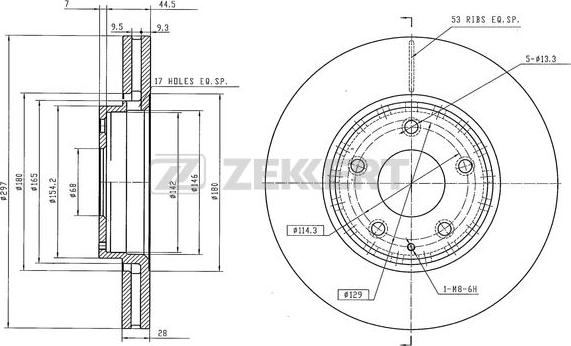 Zekkert BS-6455 - Discofreno autozon.pro