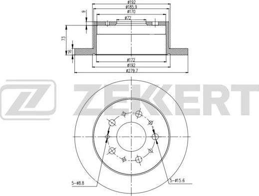 Zekkert BS-6457 - Discofreno autozon.pro