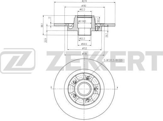 Zekkert BS-6483 - Discofreno autozon.pro