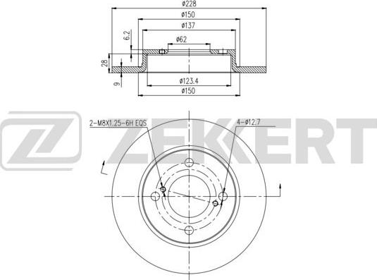 Zekkert BS-6439 - Discofreno autozon.pro