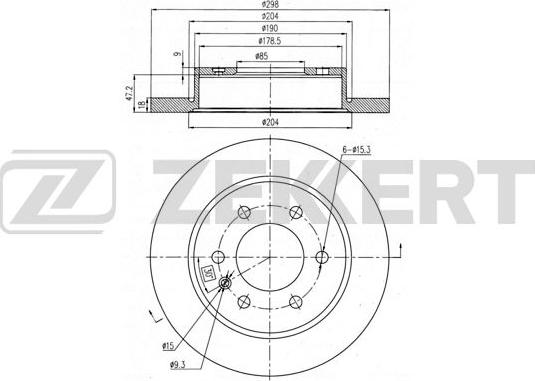 Zekkert BS-6429 - Discofreno autozon.pro