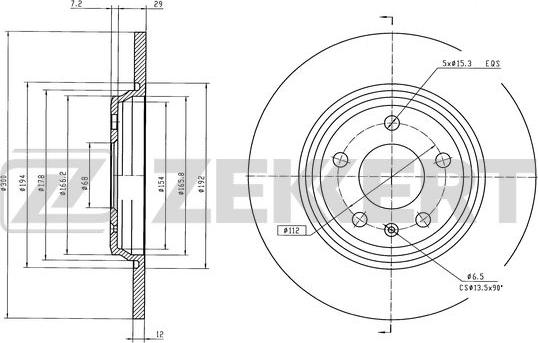 Zekkert BS-6595 - Discofreno autozon.pro