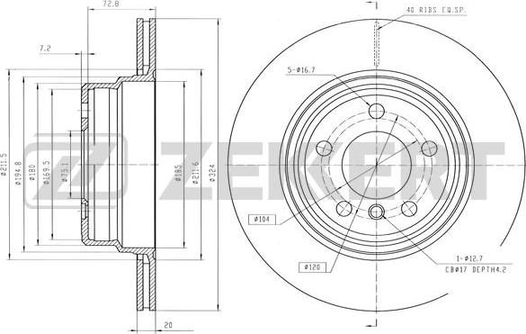 Zekkert BS-6591 - Discofreno autozon.pro