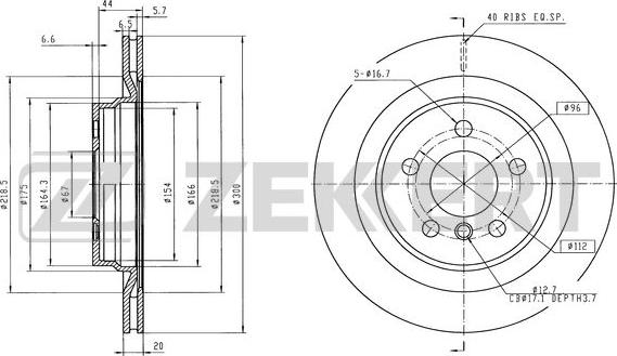 Zekkert BS-6598 - Discofreno autozon.pro