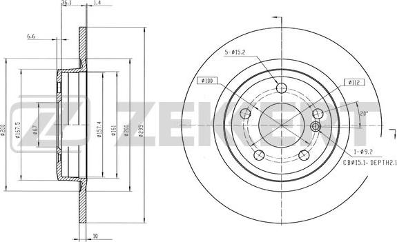 Zekkert BS-6559 - Discofreno autozon.pro