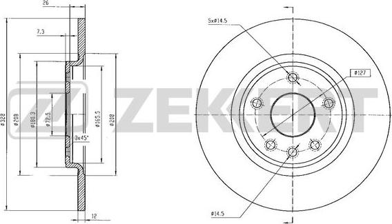 Zekkert BS-6564 - Discofreno autozon.pro