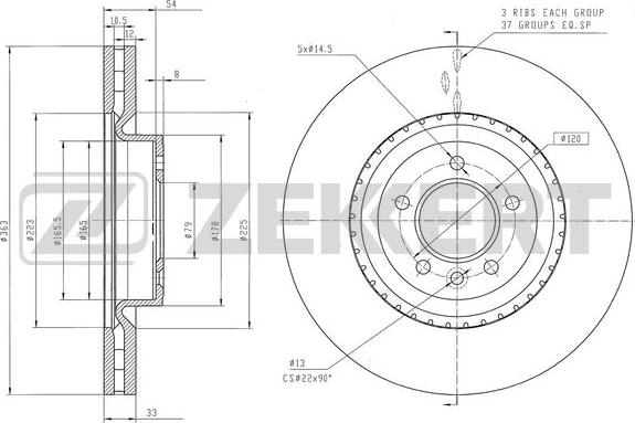 Zekkert BS-6568 - Discofreno autozon.pro