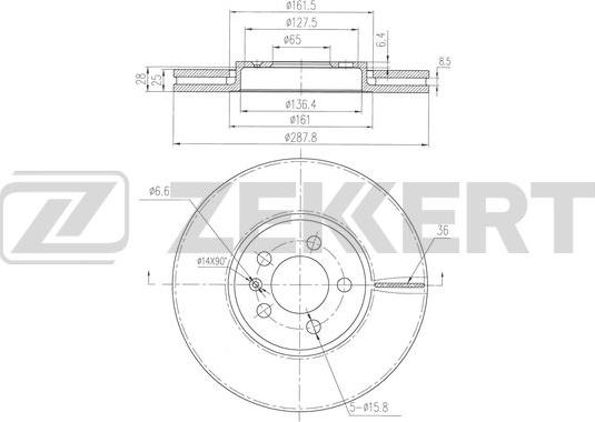 Zekkert BS-6519 - Discofreno autozon.pro