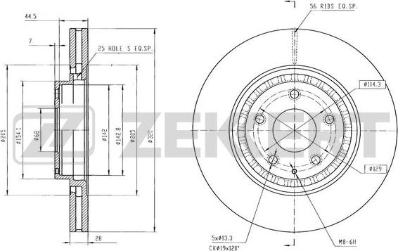 Zekkert BS-6585 - Discofreno autozon.pro