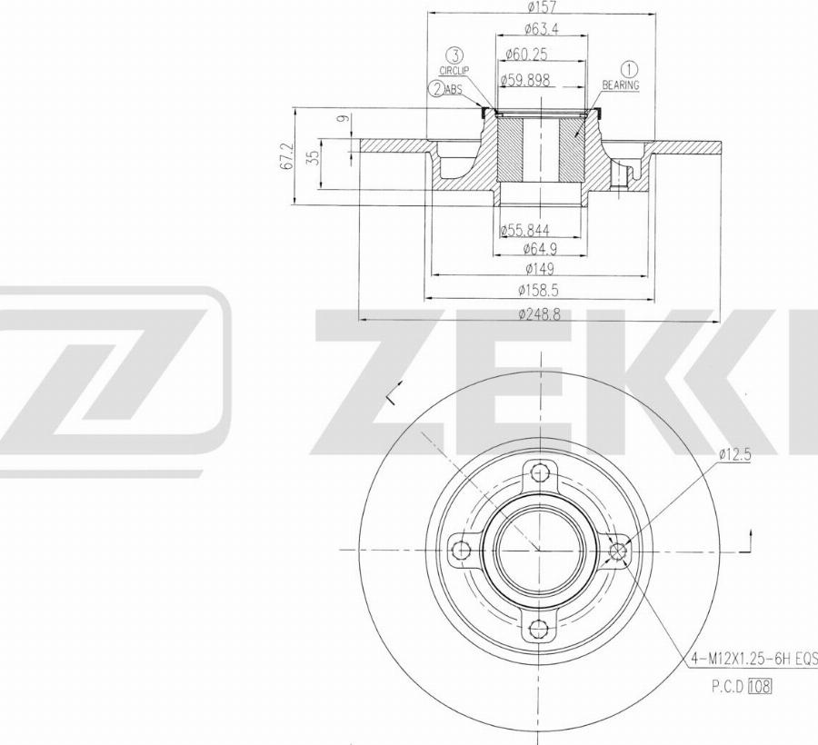 Zekkert BS-6648 - Discofreno autozon.pro