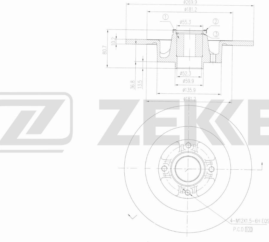 Zekkert BS-6647 - Discofreno autozon.pro