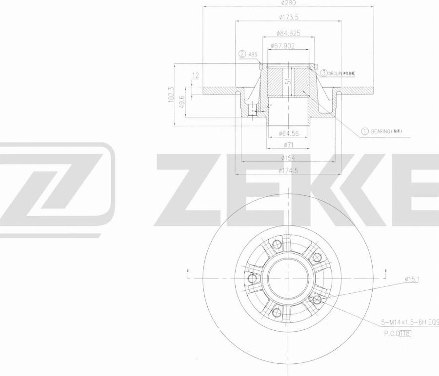 Zekkert BS-6656 - Discofreno autozon.pro