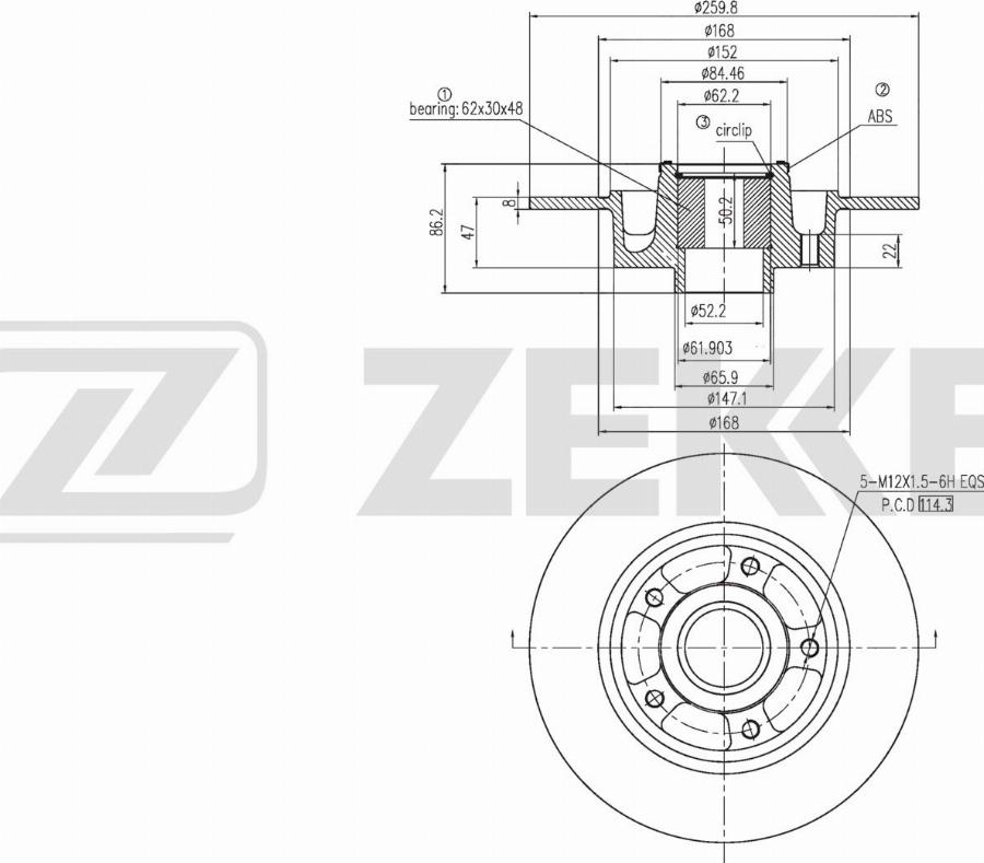 Zekkert BS-6653 - Discofreno autozon.pro