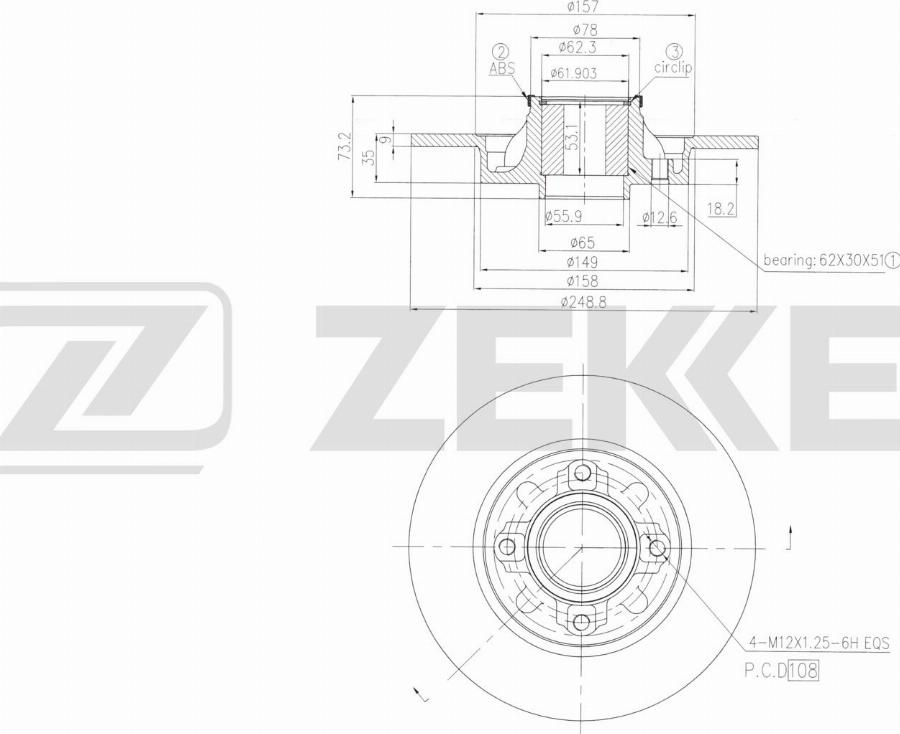 Zekkert BS-6652 - Discofreno autozon.pro