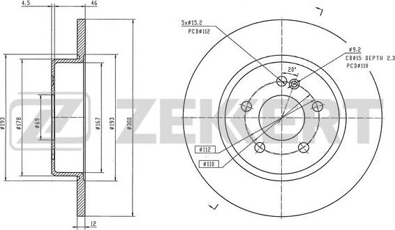 Zekkert BS-6606 - Discofreno autozon.pro