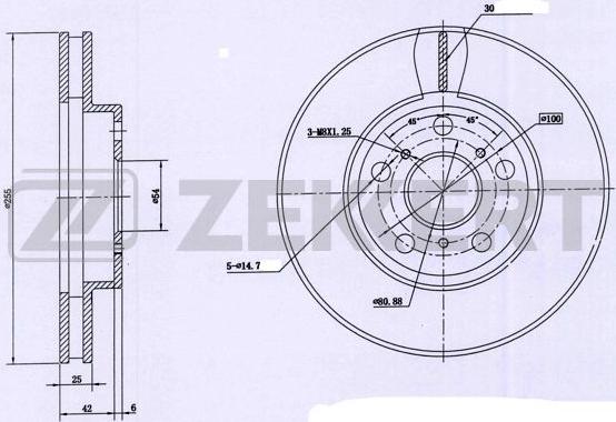 Zekkert BS-6091 - Discofreno autozon.pro