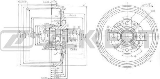 Zekkert BS-6093 - Tamburo freno autozon.pro