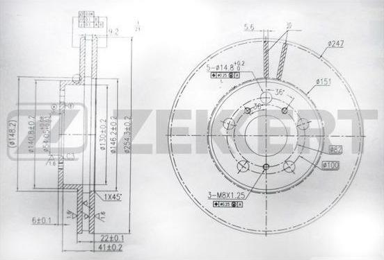 Zekkert BS-6044 - Discofreno autozon.pro