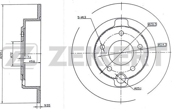 Zekkert BS-6059 - Discofreno autozon.pro