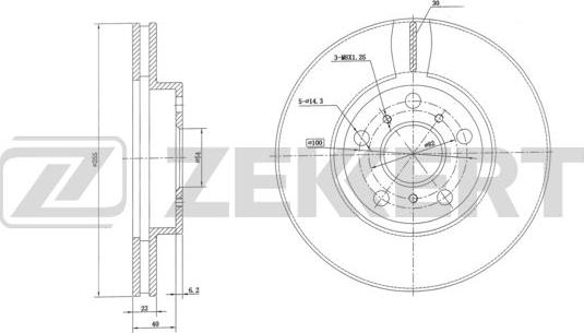 Zekkert BS-6055 - Discofreno autozon.pro