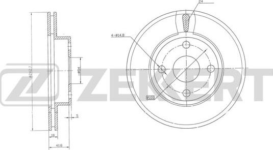 Zekkert BS-6056 - Discofreno autozon.pro