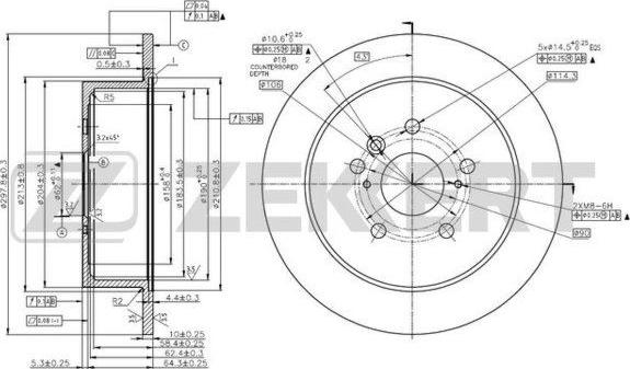 Zekkert BS-6065 - Discofreno autozon.pro