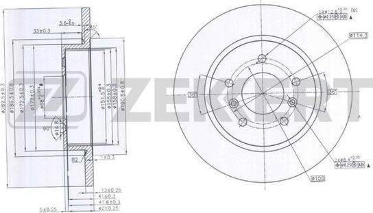 Zekkert BS-6015 - Discofreno autozon.pro