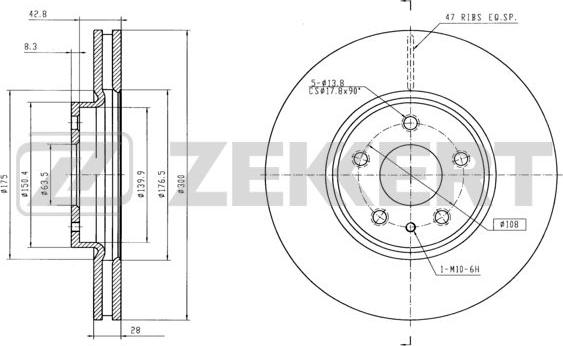 Zekkert BS-6078 - Discofreno autozon.pro