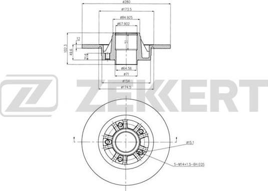 Zekkert BS-6072BZ - Discofreno autozon.pro