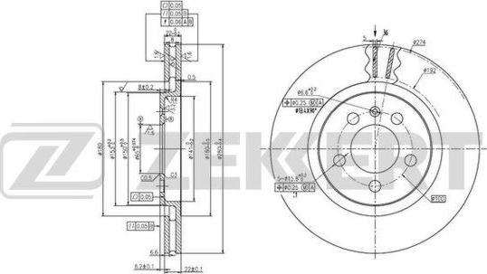 Zekkert BS-6150 - Discofreno autozon.pro