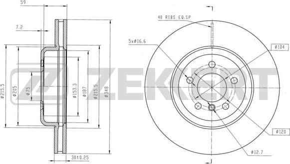 Zekkert BS-6160B - Discofreno autozon.pro