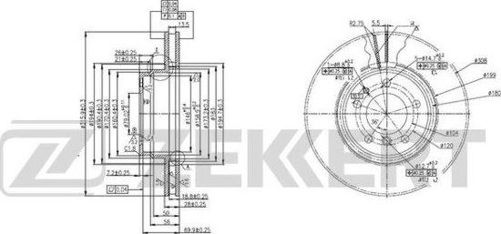 Zekkert BS-6162 - Discofreno autozon.pro