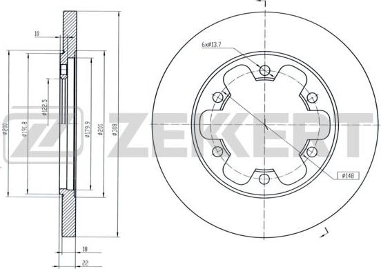 Zekkert BS-6109 - Discofreno autozon.pro