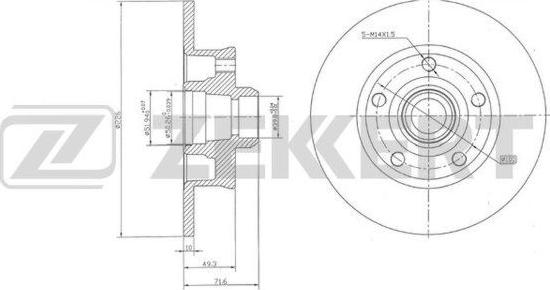 Zekkert BS-6116 - Discofreno autozon.pro