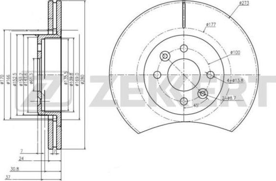 Zekkert BS-6189 - Discofreno autozon.pro