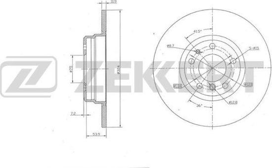 Zekkert BS-6124 - Discofreno autozon.pro