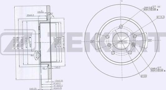 Zekkert BS-6174 - Discofreno autozon.pro