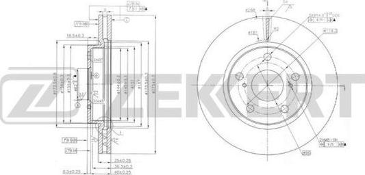 Zekkert BS-6173 - Discofreno autozon.pro